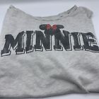 Disney Minnie Long Sleeve Gray XL Shirt Wide Neck