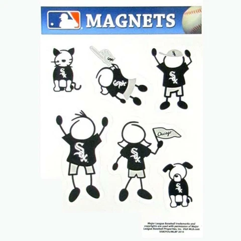 Chicago White Sox Family Magnet Set (NEW) MLB Auto Car Stickers Emblems 6 Pack Cover