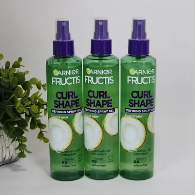 Garnier Fructis Spray Definidor Forma de Rizo Gel Rizos Definidos 8.5 fl oz - Lote de 3 Foto 1 de 2