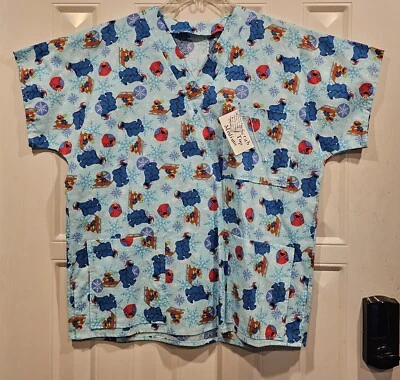 Cookie Monster/Elmo Scrub Top XX Grande Butterick #B4946 Caseiro NOVO! - Imagem 1 de 3