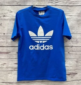 Adidas Unisex Blue Short Sleeved Tshirt Size S - Picture 1 of 3