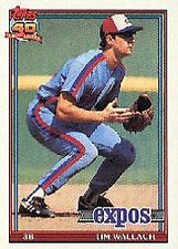 1991 O-Pee-Chee Montreal Expos Baseball Card #220 Tim Wallach