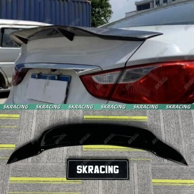 Alerón labial trasero negro brillante/carbono forjado para Hyundai Sonata 11-14 Foto 1 de 4