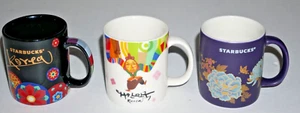 Starbucks Demitasse Espresso 3 oz. Coffee Mugs 3 different mugs all are Korea - Picture 1 of 10