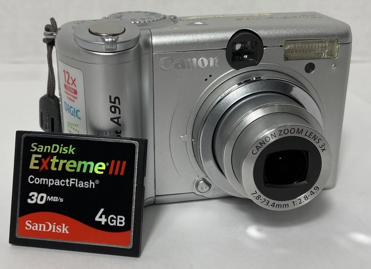 as Is Canon PowerShot A95 5mp Digital Camera W 3x Zoom for sale