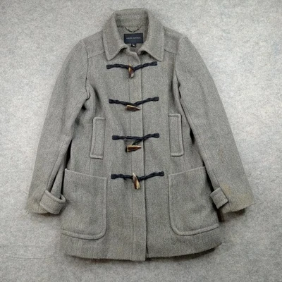 Abrigo Banana Republic para mujer gris medio mezcla de lana palanca chaqueta de lona* Foto 1 de 4