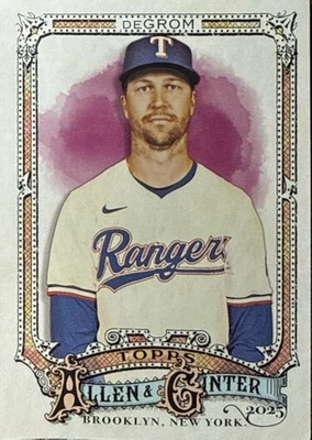 2025 Topps Allen & Ginter Baseball #145 Jacob deGrom, Texas Rangers - Image 1 of 2