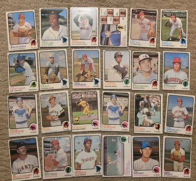 LOTE DE 24 TARJETAS DE BÉISBOL 1973 TOPPS, YOGI BERRA (MGR), AL SANTORINI, DIEGO SEGUIDO Foto 1 de 2