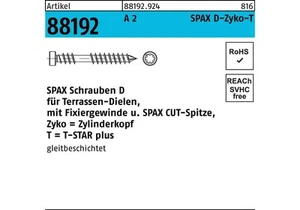 SPAX Holzbauschraube R 88192 Zylinderkopf T-STAR 5 x 40/22 -T25 A 2 m.CUT-Sp. - Bild 1 von 1