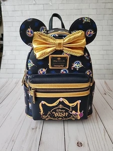 Disney Cruise Line Loungefly Rucksack Wish Navy Gold Rapunzel - Bild 1 von 10