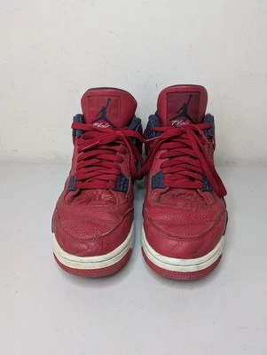 Nike Air Jordan 4 Retro Fiba Rojo Azul Dorado Zapatos Atléticos M 10.5 CI1184-617 Foto 1 de 4