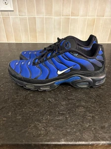 Nike Air Max Plus TN Premium Black Racer Blue FQ7331-001 Size 12 - Picture 1 of 6