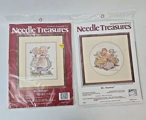 Hummel Set of 2 Counted Cross Stitch Kits Ring Around the Rosie Telling Secrets - Picture 1 of 4