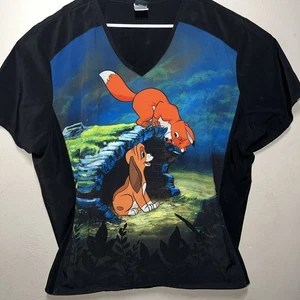 Fox And Hound Cherokee Scrubs Tooniforms Disney V Neck Top TF637 FXAH - Picture 1 of 7