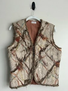 Vintage Cynthia Boyes Art to Wear Wolle/Nuno Filz Multicolor Weste Jacke S Small - Bild 1 von 6