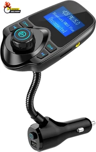 Bluetooth FM Transmitter for Car, Upgraded Manual Power Switch Wireless Car Radi - Picture 1 of 12