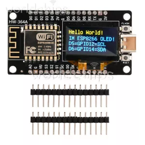0,96" OLED ESP8266 NodeMCU Entwicklungsboard WLAN Modul CH340C Treibermodul - Bild 1 von 18