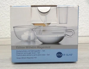 Jenaer Glas Zuckerschale und Sahnegießer Wagenfeld im Bauhaus-Design - Bild 1 von 5