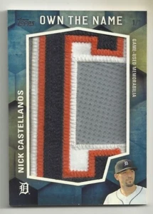 2016 TOPPS BASEBALL - NICK CASTELLANOS - OWN THE NAME RELIC - LETTER "C" - 1 / 1 - Picture 1 of 2