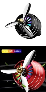 LED Light Propeller Auto Car Vent Clip Air Freshener / Lemon / Cologne / Fragran - Picture 1 of 10
