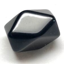 5/8" Wonderful Vintage Faceted & Polished Natural Onyx Stone Button