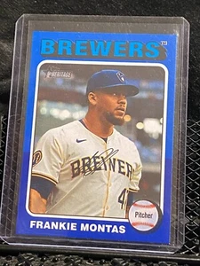 Frankie Montas 2024 Topps Heritage High # Dark Blue Border #507 Brewers - Picture 1 of 2