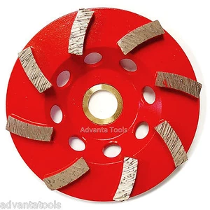 Rueda de taza de molienda de diamante de hormigón turbo espiral de 4"" - eje de 7/8""-5/8 - Imagen 1 de 4