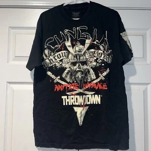 Throwdown Lifestyle, Apparel Anytime Any Place  Viking Skull Logo T-Shirt Size L - Picture 1 of 5