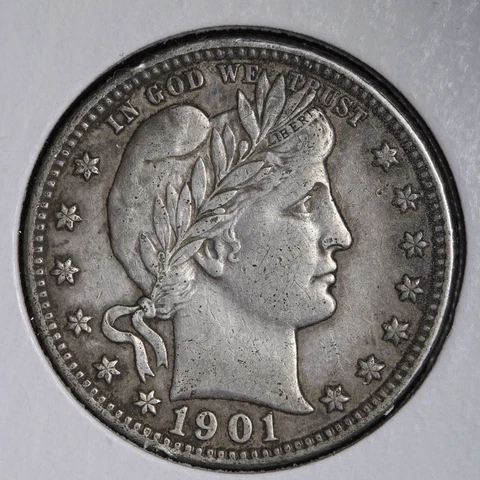 1901 Barber Quarter CHOICE AU SHARP! E737 RHM Cover