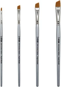 BRUSH Golden Taklon Angle Shaders Brush Set Sizes 1/8", 1/4', 3/8", 1/2" - Picture 1 of 3