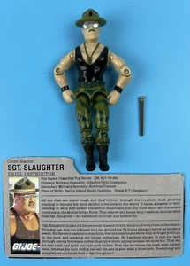 GI Joe 1986 Sgt. Slaughter Hasbro Action Figure Complete with File Card - Picture 1 of 13