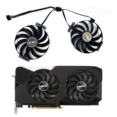 Asus 3060 TI 3070 DUAL OC Graphics Card GPU 7-Pin Fan Set Cooler Replacement RTX - Image 1 of 4