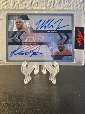 2024 Leaf Decadence - Dual Autographs Silver #DA-30 Mike Tyson, Riddick Bowe /2 - Image 1 of 2