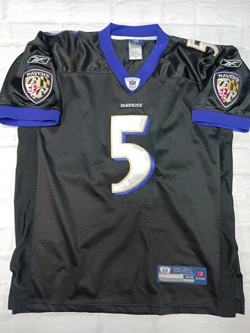 Reebok NFL Baltimore Ravens Jersey 5 Flacco in Black Size 48 Cover