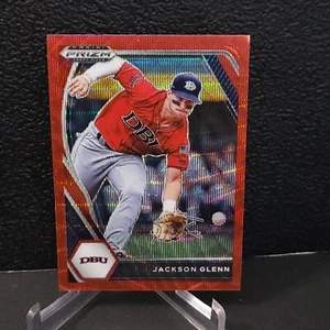 2021 PRIZM DRAFT PICKS LIAM SPENCE RED MOJO PRIZM CHICAGO CUBS - Picture 1 of 2