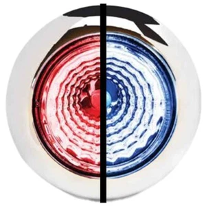Trux 3/4 Inch Red Marker To Blue Auxiliary Dual Revolution LED Mini Button Light - Foto 1 di 4