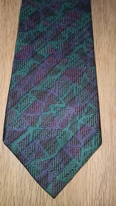 Vintage PIETRO DI COMO Hand Made 100% Silk Tie New Wave Geometric - Picture 1 of 4