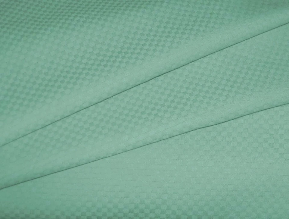 Sheet Set 100% Cotton Sateen Jacquard Checks Mint Custom Deep Pocket Size - Image 1 of 1