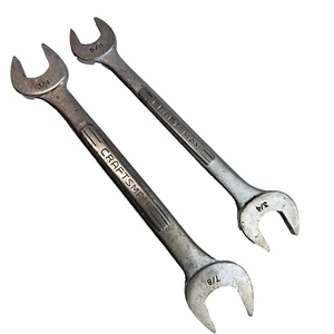(2) Llave de extremo abierto Craftsman 7/8"- 3/4" y 5/8 - 3/4 forjada en EE. UU. - Serie V - Imagen 1 de 7
