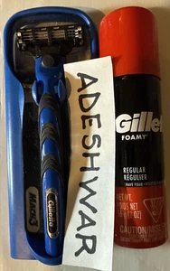 Original Gillette Mach3 Razor Fit Turbo M3 Power Blade mango de afeitadora 3 cartuchos - Imagen 1 de 5
