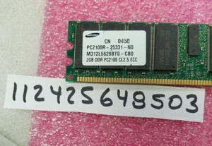 2GB PC DDR DDR1 PC2100 DDR-266 2100 266 184PIN ECC-REG RDIMM 2RX4 128X4 - Picture 1 of 1