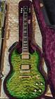 Electric Guitar Gibson Custom Shop SG Elegant Quilt Top Green with Hard Case