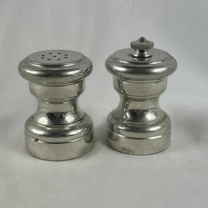 Salero de peltre y molinillo de pimienta color plata 2,5"" Revere hecho en Italia - Imagen 1 de 7