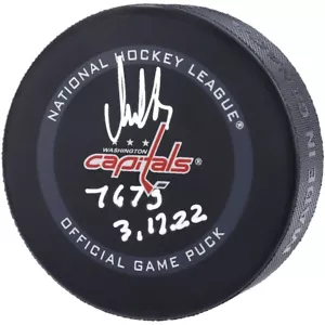 Alexander Ovechkin Washington Capitals Signed Official Game Puck 767G 3/15/22 - Picture 1 of 2