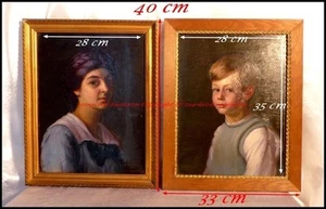 Hammond Mason "Monuments Men" Portraits de son Fils & de son Épouse 1914 Génova - Imagen 1 de 12