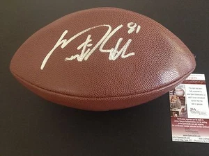 Balón de fútbol americano Wilson automático firmado por Dustin Keller certificado JSA certificado certificado certificado de autenticidad - Imagen 1 de 2
