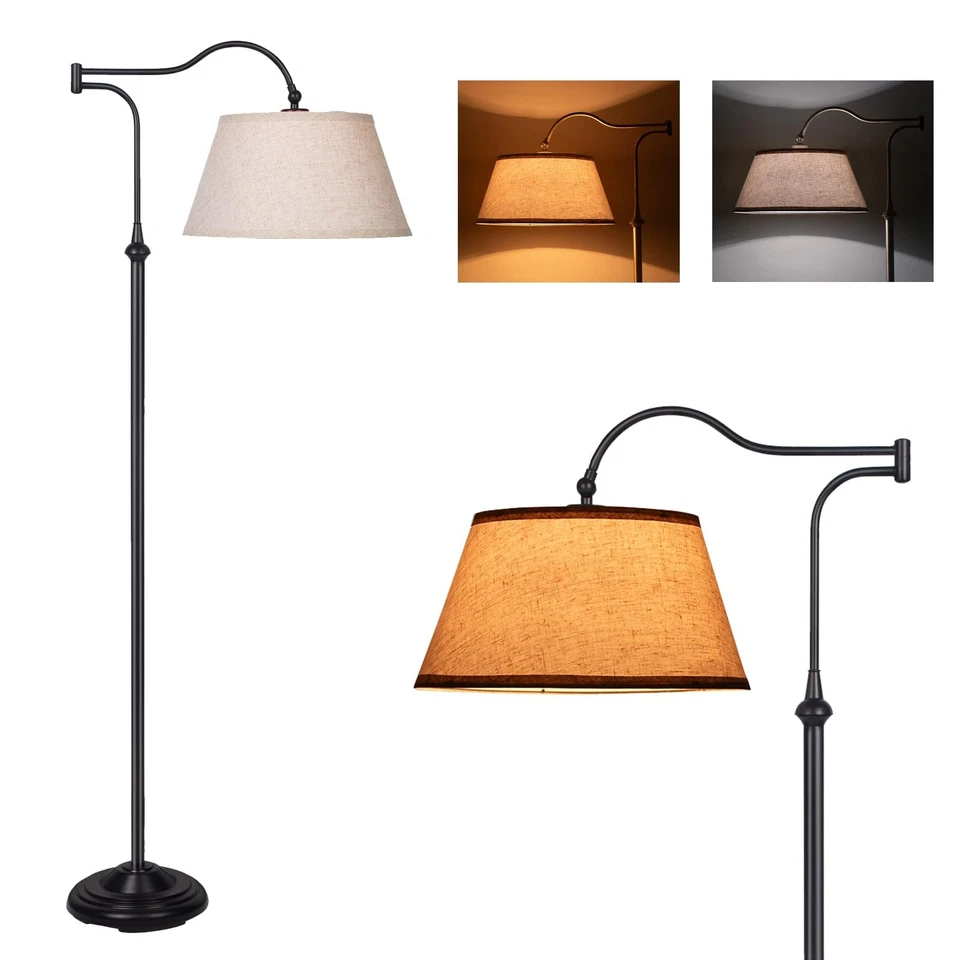 Lâmpada de assoalho cantilever, lustre de pé lâmpada de assoalho com 180° ajustável Sw... - Imagem 1 de 4