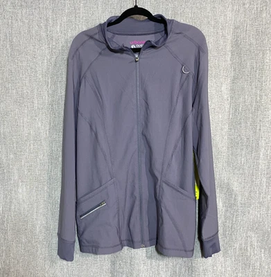 Urbane Align Women’s Scrub Top Size Large Gray Moisture-Wicking Slim Fit NWT - Image 1 of 4