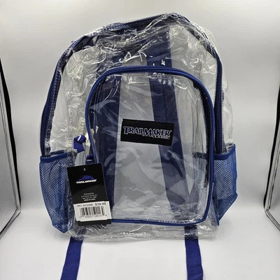 Mochila Trailmaker Transparente Resistente con Correas Acolchadas, Bolsillos Laterales para Niños Foto 1 de 4