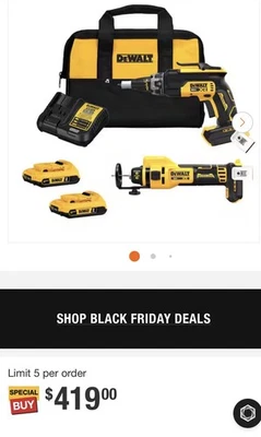 20V MAX XR Tool Combo Kit - DCK265D2 Drywall Cutout Tool And Cordless Screwgun - Image 1 of 4